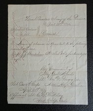 RARE Civil War 1865 Leave Order Army of Potomac Gen Meade 6th MD Corps Vol Stamp picture
