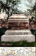 Dublin Columbus Ohio OH Leatherlips Monument Wyandot Chief 1908 1900s Postcard picture