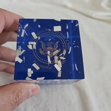 Vintage November 7 2000 United States Presidential Chad Encased Paperweight picture