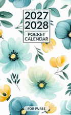 Pocket Calendar 2027-2028 for Purse: Small 2 Year Monthly Planner from January 2 picture