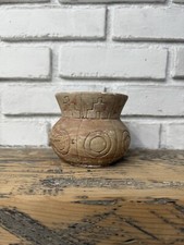 Vintage Pottery South American Mexico Clay Motif Native picture