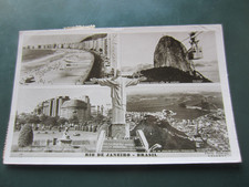 Postcard Brazil Rio de Janeiro Christ the Redeemer etc multiple franking picture