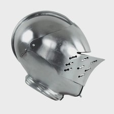 Medieval Armet Close Helmet Tudor Knight Armor Steel Finish LARP Cosplay Gift picture