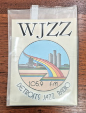 Vintage WJZZ 105.9 FM Detroit's Jazz Radio Decal Sticker 1970s Rainbow Logo picture