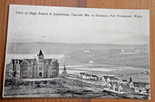Port Townsend Washington High School & Sanitarium 1907 Postcard picture