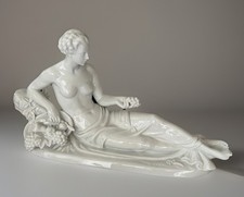 Hugo Meisel Rosenthal Germany Porcelain Figurine Nude Woman Fruit Germania Art picture