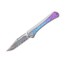 Kizer Melody EDC  Folding Knife Rainbow Damascus Blade Aluminum  Handle Ki3732A1 picture