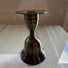 Vintage 4” Jasco 1981 Brass Bell Candle Holder picture
