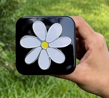 White Chamomile Flower Trailer Hitch Cover Plug Insert (Fits 1.25