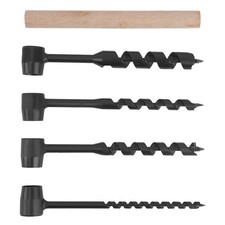 Wood Drilling Hand Auger Set 4PCS Manual Drill Bits for Bushcraft Camping picture