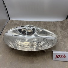 Vtg Mid Century Modern Oyster Silverplate Serving Bowl Oval Shaped Ball Feet picture