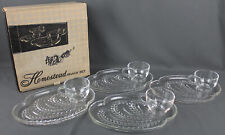 Federal Glass Co. Homestead Wheat Snack Set, 8 Piece, Complete in Original Box picture