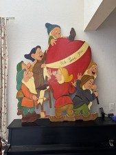 Rare 1930s-Era Snow White Seven Dwarfs Hand-Painted Wood Theater Display Disney picture