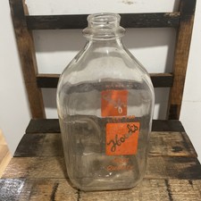Vintage Hood’s Dairy Half Gallon Glass Bottle Orange Advertising H.P. Hood picture