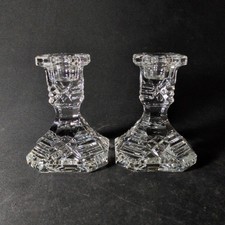 WATERFORD GIFTWARE CANDLE HOLDERS, Cut Lead Crystal, 4