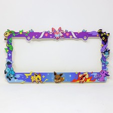Pokemon Eeveelutions Eevee License Plate Frame Holder Car Anime Figure USA picture
