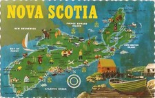 Nova Scotia, CANADA - MAP ©1965 picture