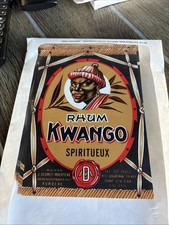 Wholesale Lot 100 Vintage Rhum Kwango Spiritueux Spirit Labels France picture