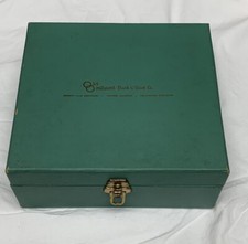 Vintage OLD ORCHARD Bank + Trust Advertising Promo Organizer Box 9” picture