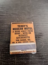 c1950s Terry's Modern Motel Van Buren MO Full Unstruck Vintage Matchbook picture