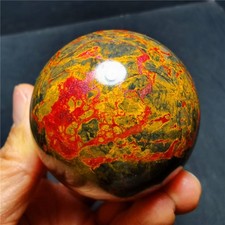 232.9g Natural colorful  Agate  Ball healing 79A38 picture