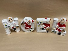Vtg Lipper & Mann NOEL Pixie Kids Candle Holders MCM Christmas Japan Kitschy picture