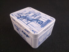 Dutch Tin Decorative Blue and White Horse Carriage Baking Holland Small Hellema  picture