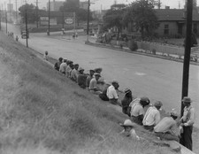 Waiting for trucks to bring them to cotton fields Memphis Tennessee Old Photo picture