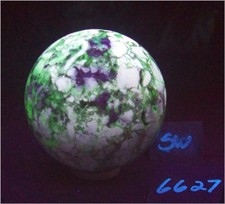 Fluorescent AZ Chalcedony Magnesite Large 95mm Sphere for UV Decor Display 6627 picture