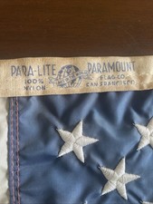 SMALL Paramount Flag USA Rare Size 20.5 X 31 Inch America Vintage San Francisco picture