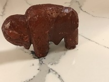 Native American VTG Hand Crafted Catlinite Pipestone Bison Buffalo Signed..bin14 picture