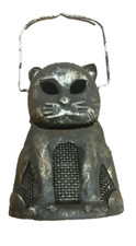 VTG Halloween Metal Black Cat Very Rare Real Deal *T picture