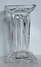PartyLite Quad Prism Square Pedestal Pillar Candle Holder Vase 24% Lead Crystal picture