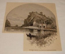 1883 magazine engraving ~ BUDDHIST TEMPLES AT GOWHATTY picture