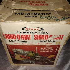 Vintage Rival Combination Grind-O-Mat Shred-O-Mat Grinder Chopper Slicer Grater  picture