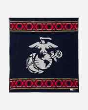 Pendleton The Marines Wool Jacquard Robe Blanket - Navy - NEW picture