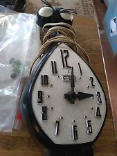 1950s Spartus  Black and White Cat Clock For Parts. picture
