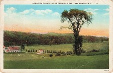 Lake Bomoseen VT Bomoseen Country Club No 2 Tee Golf 1929 Linen Postcard picture