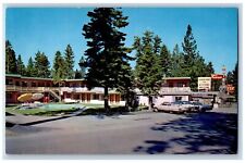 Stateline California Postcard Tahoe Ponderosa Motel Road c1960 Vintage Antique picture