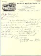 1908 Louisville Drying Machinery Co. illustrated letterhead picture