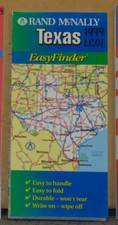 1999 Rand McNally Laminated Road Map of Texas picture
