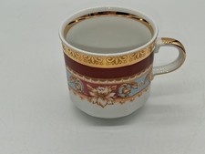 Vintage Czechoslavakia Gold Gilded Rucni Prace Tea Cup picture
