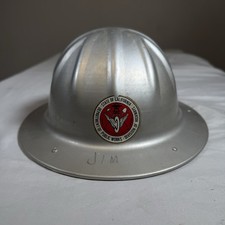 Vintage California Division of Highways Aluminum Hard Hat B.F. McDonald Helmet picture