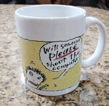 Shoebox Greetings Will Someone Please Shoot the Computer? Coffee Mug Cup  picture