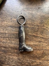 Vintage Sterling Silver Boot Cork Screw Bottle Opener . picture