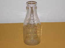 VINTAGE PEERLESS DAIRIES ENDICOTT NY  1 ONE QUART MILK BOTTLE picture