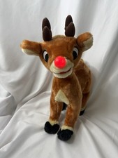 Vintage 1992 Gemmy Animated Rudolph The Red Nose Reindeer Talking Singing Works picture