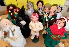Byers Choice Carolers Dickens Christmas Carol 9 Figures Signed/Dated Joyce Byers picture