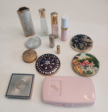 Vintage Cosmetic Compact Lipstick Fragrance Makeup Mirror Lot for Display picture