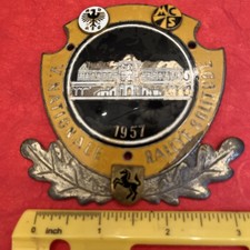 Rare 1957 Solitude /Porsche Rally Badge with ADAC and MCS Original picture